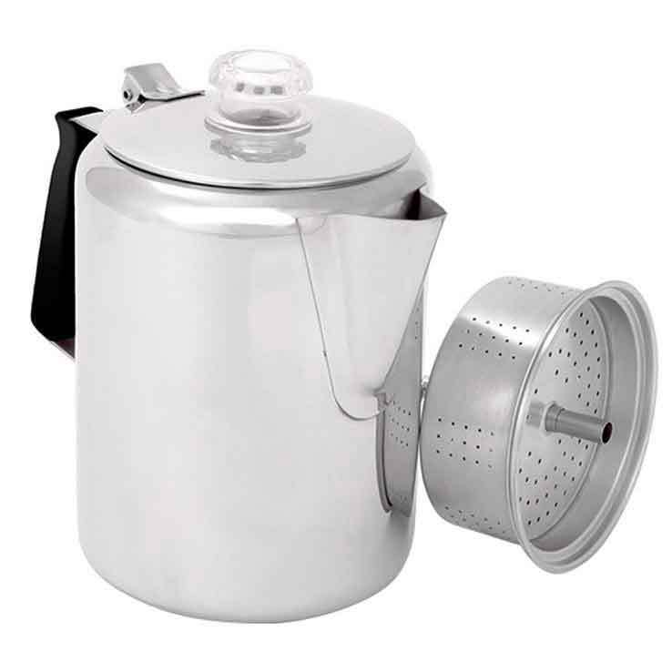 Stansport Stainless Steel Percolator 28-Cup Coffee Pot