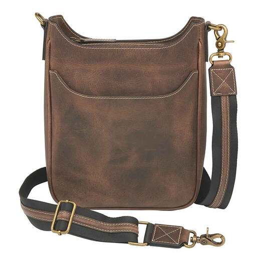 Gun Tote’n Mama Mail Pouch Concealed Carry Crossbody – Brown – Brown