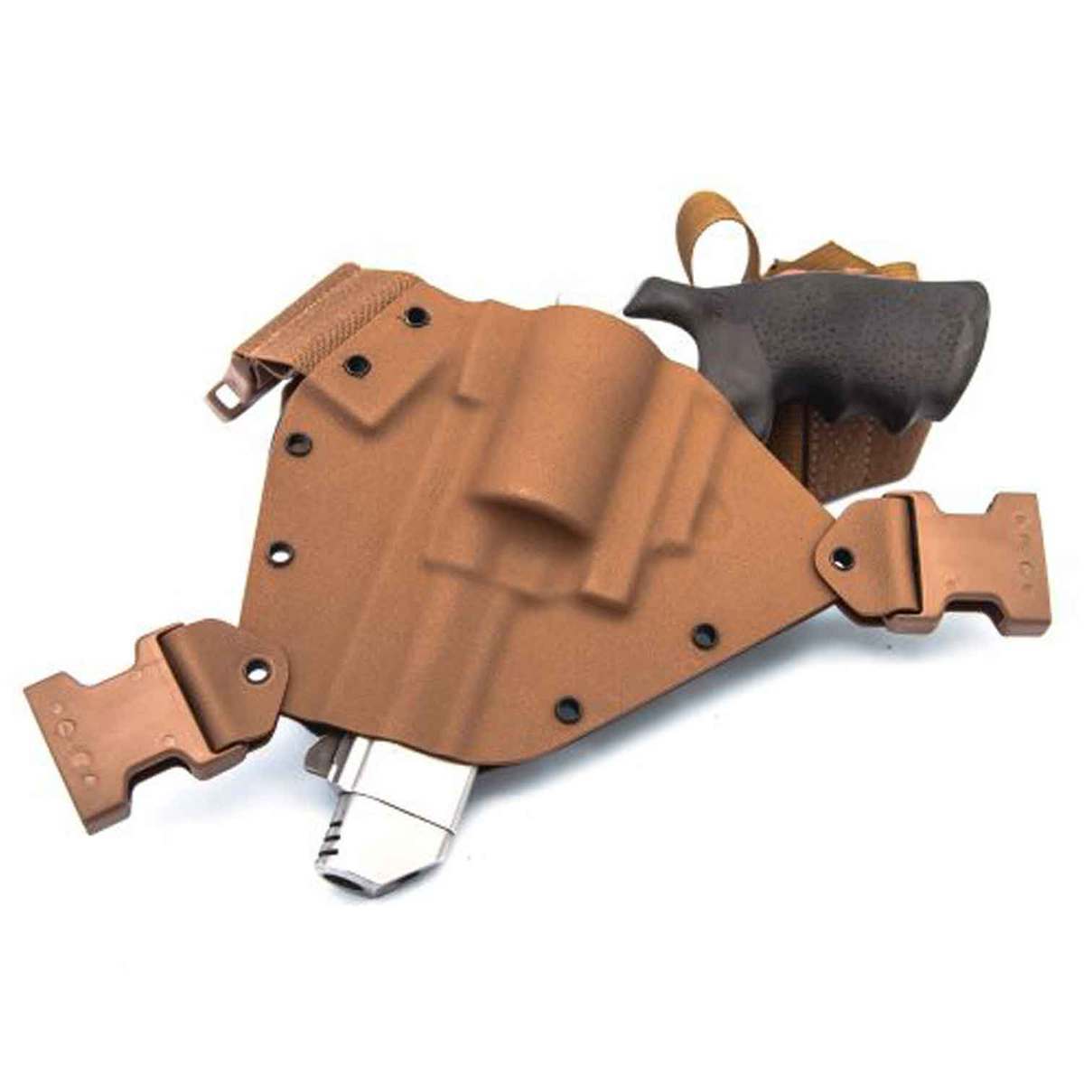 Gunfighters Inc Kenai Smith & Wesson N-Frame Chest Right Holster - MAS Grey/Coyote Gunfighters Inc Kenai Smith & Wesson N-Frame Chest Right Holster - MAS Grey/Coyote