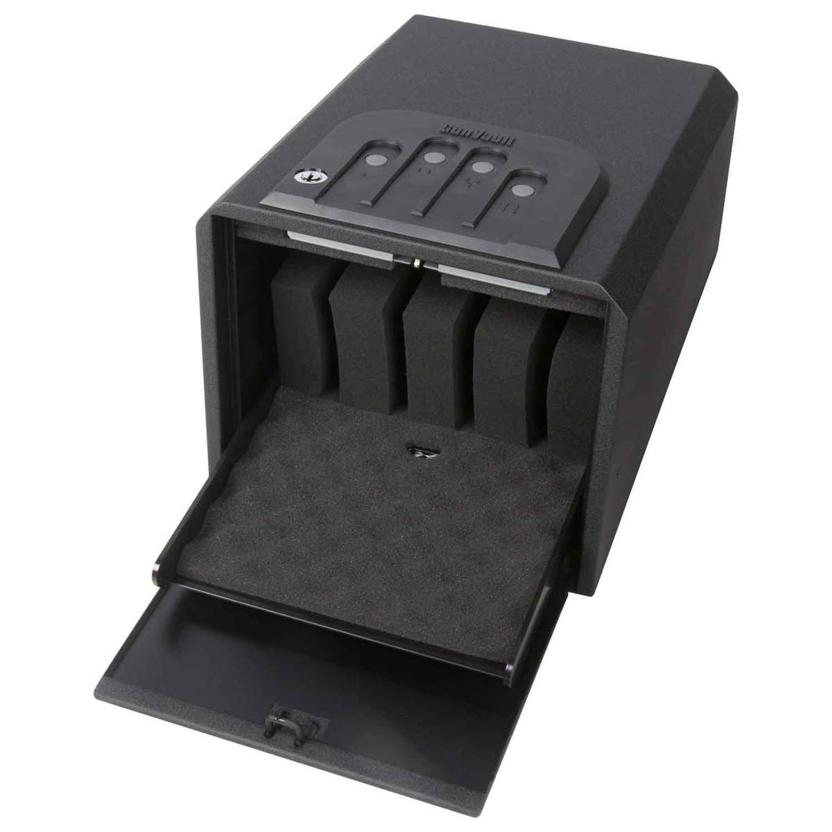 GunVault MiniVault 4 Gun Pistol Vault - Black - Black GunVault MiniVault 4 Gun Pistol Vault - Black - Black