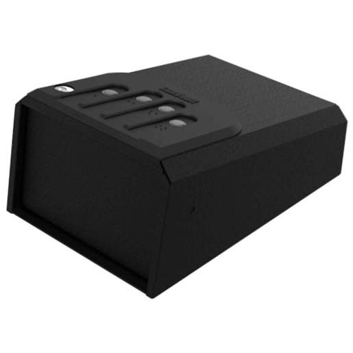 GunVault MiniVault with Slide 1 Gun Pistol Vault - Matte Black - Black