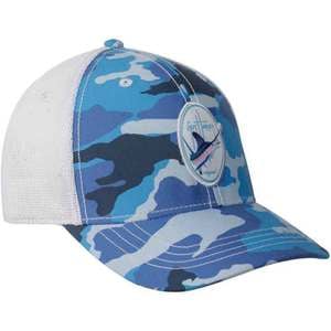 Guy Harvey Men's Twisted Fitted Hat - Blue Camo - One Size Fits Most