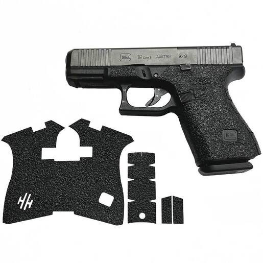 HandleItGrips Edge Series Glock 17/22/34/35 Gen 3 Pistol Grip Enhancement - Black - Black - Handleitgrips