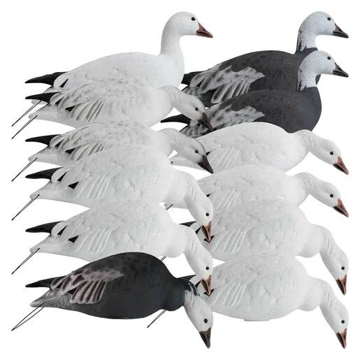 Hardcore Rugged Series SnowithBlue Goose Decoy - 12 Pack