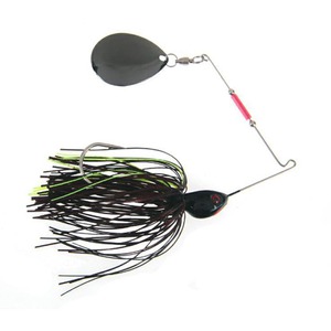 Hart Tackle Black heart Spinnerbait - Black Neon/Chartreuse, 3/8oz