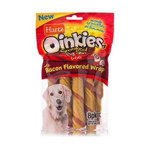 Hartz Oinkies Bacon Flavor Wrap Dog Treats