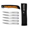 Havalon Baracuta-Edge 5 inch Folding Knife with Replacement Blades - Black/Orange