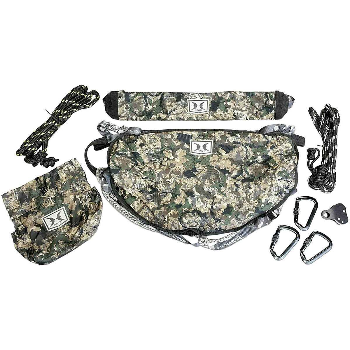 Hawk Helium Hammock Saddle Treestand - Chaos Camo Hawk Helium Hammock Saddle Treestand - Chaos Camo
