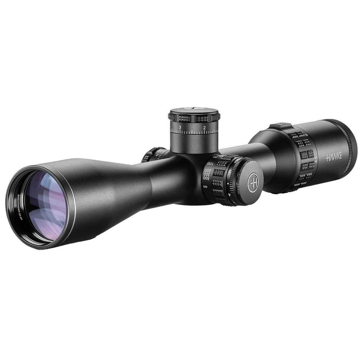 Hawke Sidewinder 30 SF 4.5-14x 44mm Rifle Scope - 10x Half Mil - Black Hawke Sidewinder 30 SF 4.5-14x 44mm Rifle Scope - 10x Half Mil - Black
