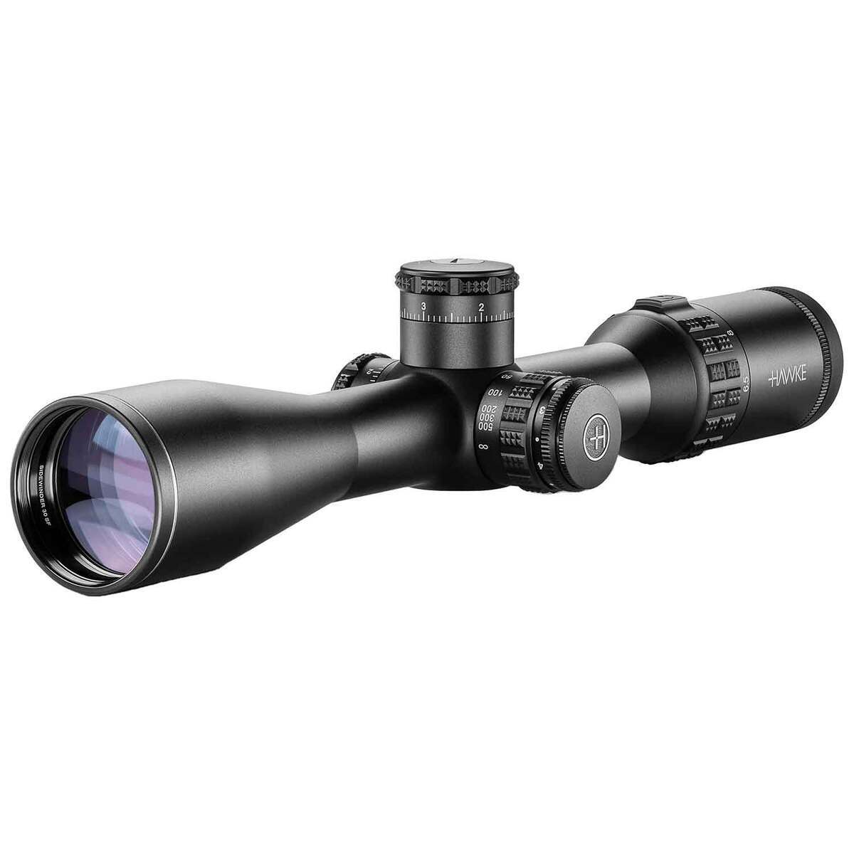 Hawke Sidewinder 30 SF 6.5-20x 44mm Rifle Scope - 20x Half Mil - Black Hawke Sidewinder 30 SF 6.5-20x 44mm Rifle Scope - 20x Half Mil - Black