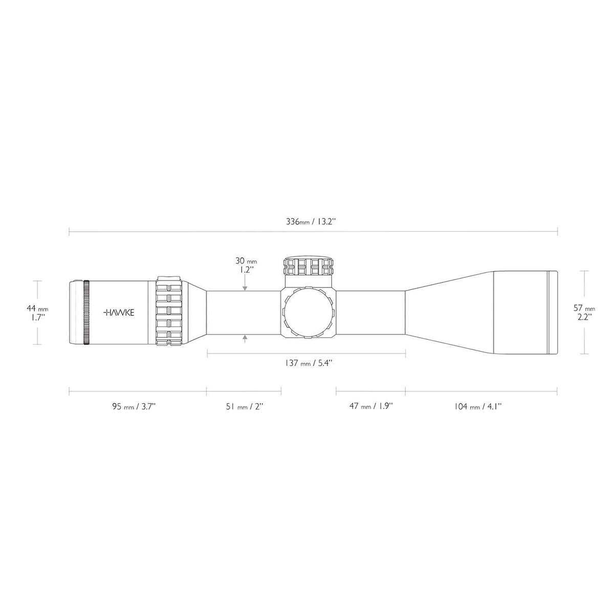 Hawke Frontier 3-15x 50mm Rife Scope - MIL Pro Reticle - Black Hawke Frontier 3-15x 50mm Rife Scope - MIL Pro Reticle - Black