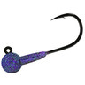 Hawken Fishing Coho Twitching Jig Heads - Purple Sparkle, 1/2oz - Purple Sparkle 4/0