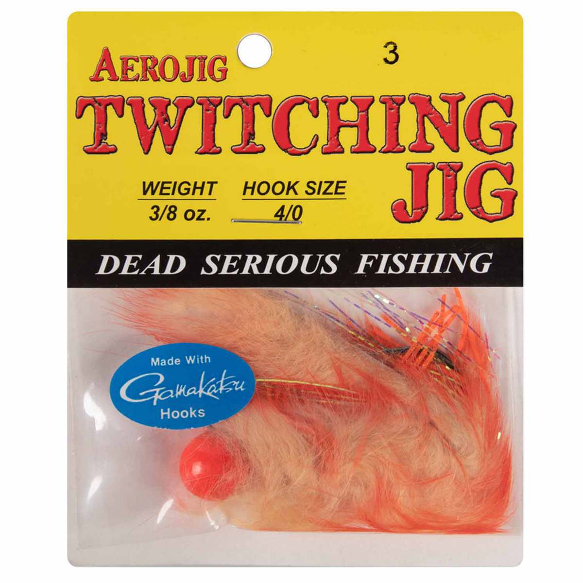 Hawken Fishing Coho Twitching jig Steelhead/Salmon Jig - Orange, 3/8oz