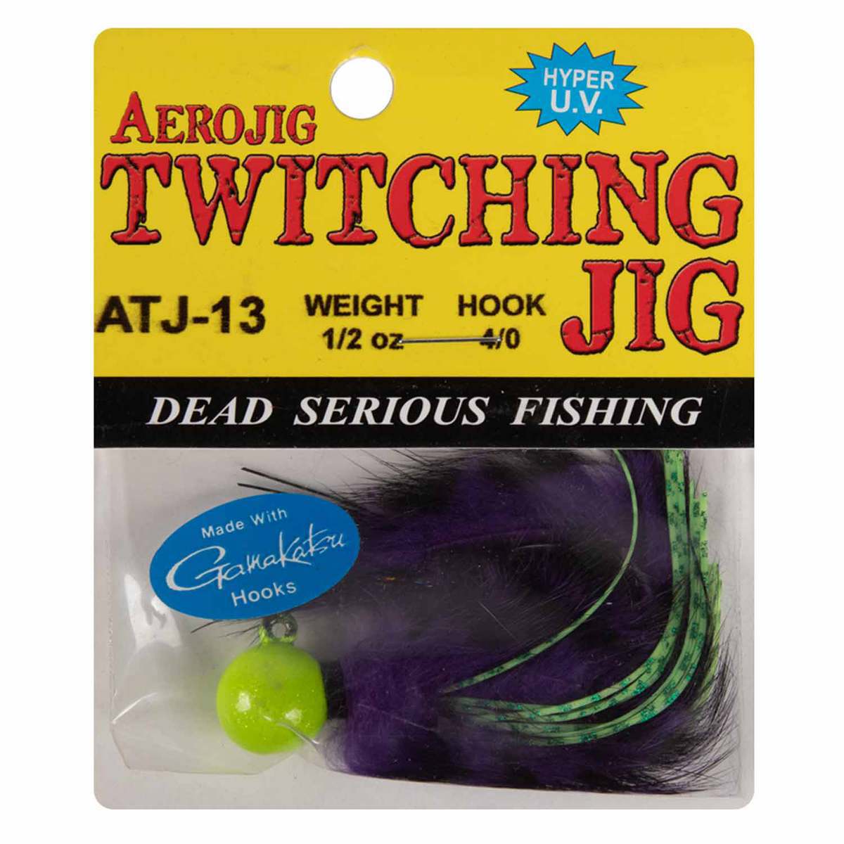 Hawken Fishing Coho Twitching Steelhead/Salmon Jig - Chartreuse & Purple, 1/2oz - Chartreuse & Purple 4/0 Hawken Fishing Coho Twitching Steelhead/Salmon Jig - Chartreuse & Purple, 1/2oz - Chartreuse & Purple 4/0