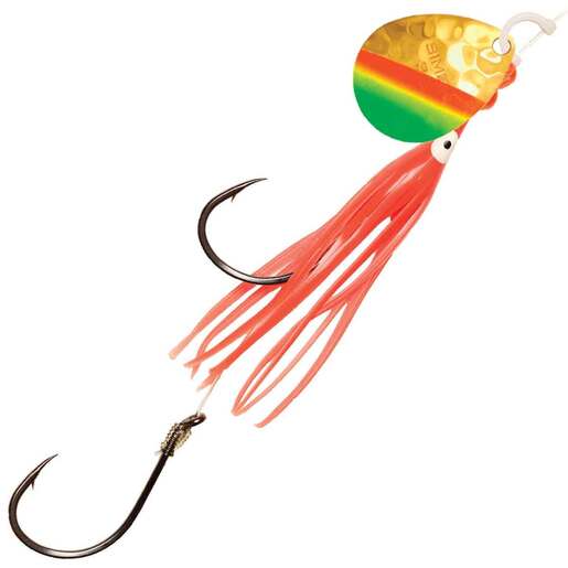 Simon Mono Hoochie Spinner Trolling Lure - Green/Gold/Yellow 3/0