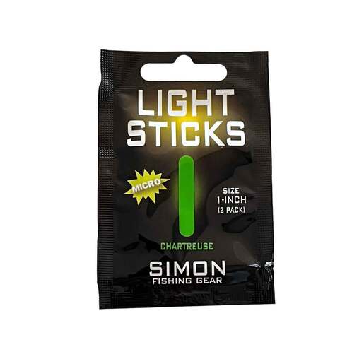 Hawken Fishing Simon Spin Bait Replacement Light Stick Lure Component – Chartreuse Micro