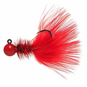 Hawken Fishing Woolly Bugger Steelhead/Salmon Jig - Red & Black, 1/8oz