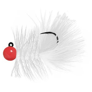 Hawken Fishing Woolly Bugger Steelhead/Salmon Jig - Red/White, 1/8oz