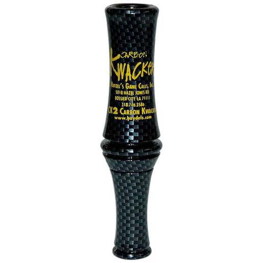 Haydel Game Calls Carbon Kwacker Mallard Duck Call 2-Reed Carbon Finish - Black