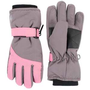 Heat Holders Girls' Performance Gloves - Grey/Pink