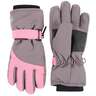 Heat Holders Girls' Performance Gloves - Grey/Pink - Grey/Pink One Size Fits Most
