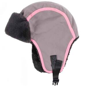 Heat Holders Girls' Trapper Hat - Grey/Pink