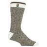 Heat Holders Men's Cream Block Twist LITE Casual Socks - Forest Green - L - Forest Green L