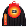 Heat Holders Men's Hudson Fine Rib Beanie - Black - One Size Fits Most - Black One Size Fits Most