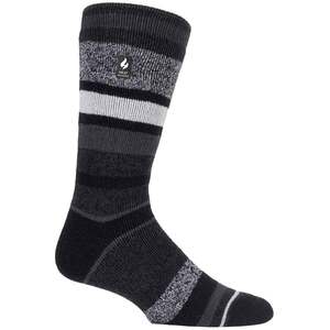 Heat Holders Men's Starling Stripe Lite Casual Socks - Black/Charcoal - L