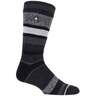 Heat Holders Men's Starling Stripe Lite Casual Socks - Black/Charcoal - L - Black/Charcoal L