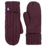 Heat Holders Women's Jackie Cable Knit Mitt - Deep Wine - One Size Fits Most - Deep Wine One Size Fits Most