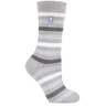 Heat Holders Women's Rosebud Multi Twist Stripe Casual Socks - Light Grey/Cream - M - Light Grey/Cream M