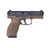 HK VP9 9mm Luger 4.1in Black/FDE Pistol - 17+1 Rounds - Brown