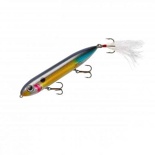 Heddon Feathered Dressed Super Spook Topwater Hard Bait – Foxy Mama 4