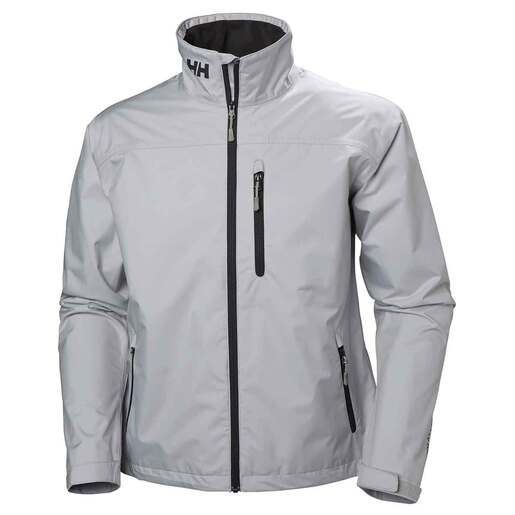 Helly Hansen Men's Crew Sailing Waterproof Fishing Rain Jacket - Grey Fog L - Helly Hansen
