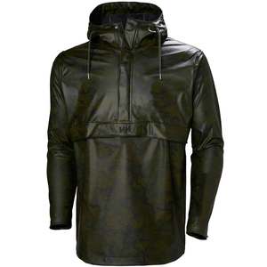 Helly Hansen Men's Moss Anorak Waterproof Rain Jacket - Forest Camo - S