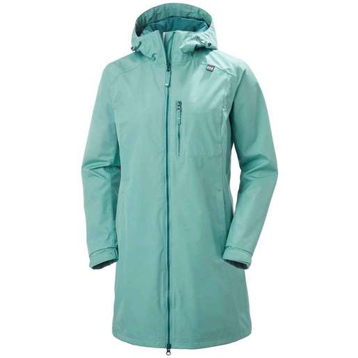 Helly Hansen Women's Belfast Long Waterproof Rain Jacket - Jade S - Helly Hansen
