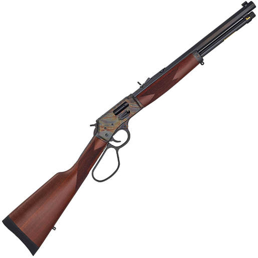 Henry Big Boy Color Case Hardened Carbine Side Gate Blued/Walnut Lever Action Rifle - 357 Magnum - 16.5in - Black/Wood/Color Case image