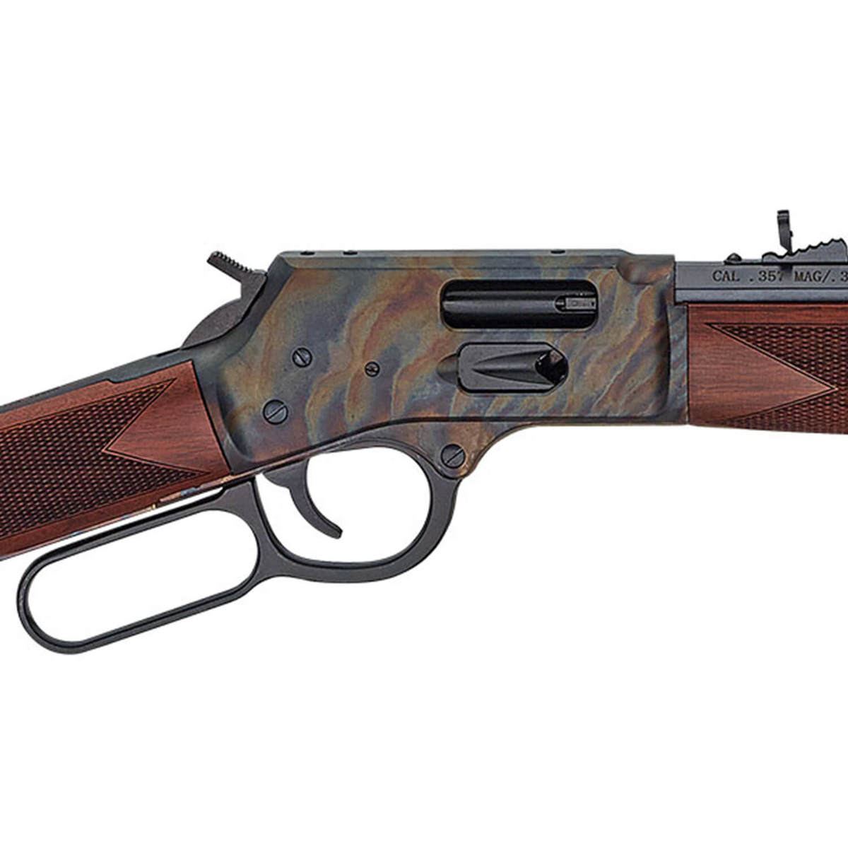 Henry Big Boy Color Case Hardened Side Gate Blued/Walnut Lever Action Rifle - 357 Magnum - 20in - Black/Wood/Color Case Henry Big Boy Color Case Hardened Side Gate Blued/Walnut Lever Action Rifle - 357 Magnum - 20in - Black/Wood/Color Case