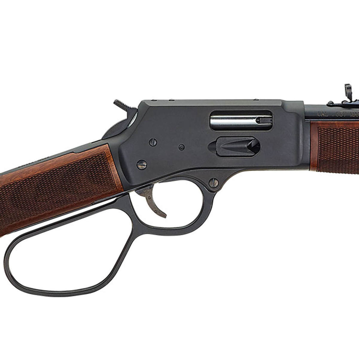 Henry Big Boy Steel Carbine Side Gate Blued/Walnut Lever Action Rifle - 44 Magnum - 16.5in - Black/Wood Henry Big Boy Steel Carbine Side Gate Blued/Walnut Lever Action Rifle - 44 Magnum - 16.5in - Black/Wood