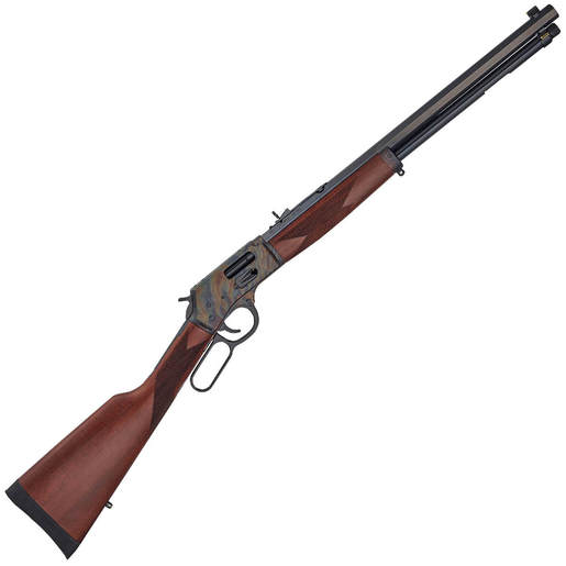 Henry Big Boy Color Case Hardened Side Gate Blued/Walnut Lever Action Rifle - 44 Magnum - 20in - Black/Wood/Color Case image