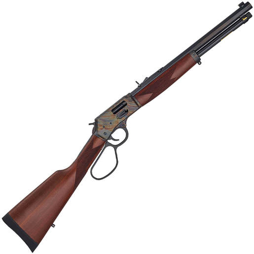 Henry Big Boy Color Case Hardened Carbine Side Gate Blued/Walnut Lever Action Rifle - 45 (Long) Colt - 16.5in - Black/Wood/Color Case image