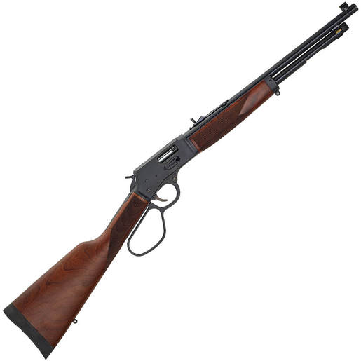 Henry Big Boy Steel Carbine Side Gate 45 (Long) Colt Blued/Walnut Lever Action Rifle – 16.5in – Black/Wood