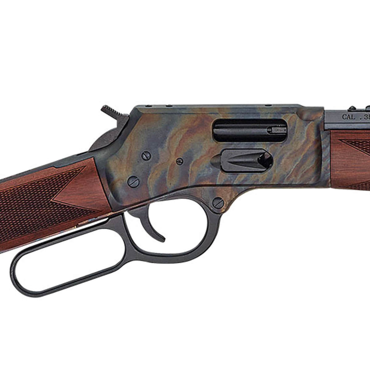 Henry Big Boy Color Case Hardened Side Gate Blued/Walnut Lever Action Rifle - 45 (Long) Colt - 20in - Black/Wood/Color Cased Henry Big Boy Color Case Hardened Side Gate Blued/Walnut Lever Action Rifle - 45 (Long) Colt - 20in - Black/Wood/Color Cased