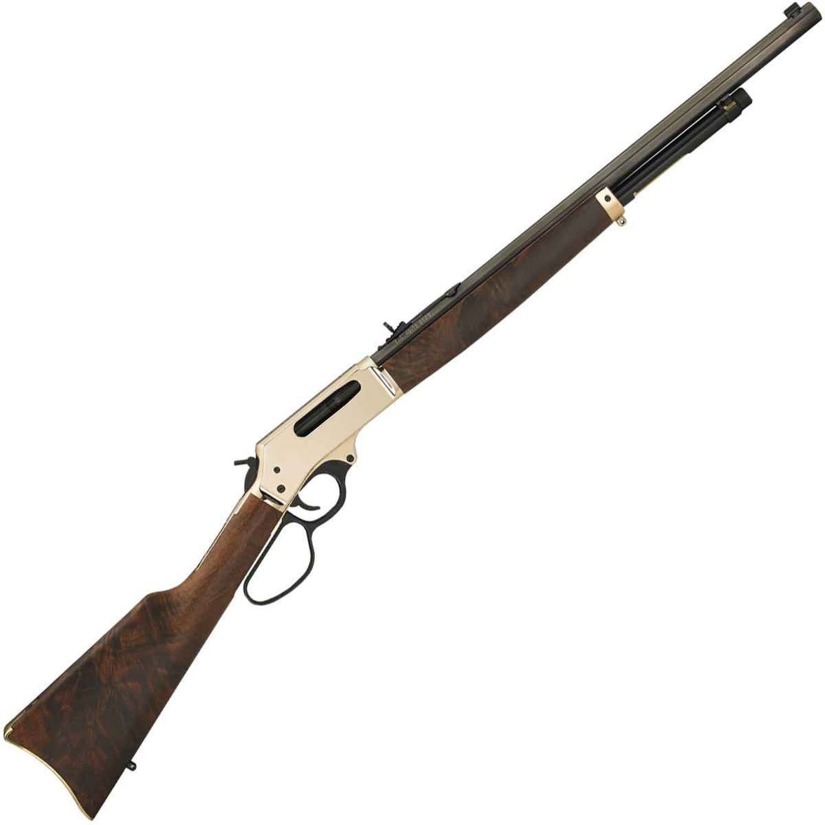 Henry Big Game Brass/Blued Lever Action Rifle - 45-70 Government - 22in - Brown Henry Big Game Brass/Blued Lever Action Rifle - 45-70 Government - 22in - Brown