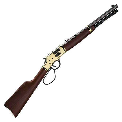 Henry Big Boy Brass Side Gate Carbine Polished Hardened Brass Lever Action Rifle - 357 Magnum - 16.5in - Brown image