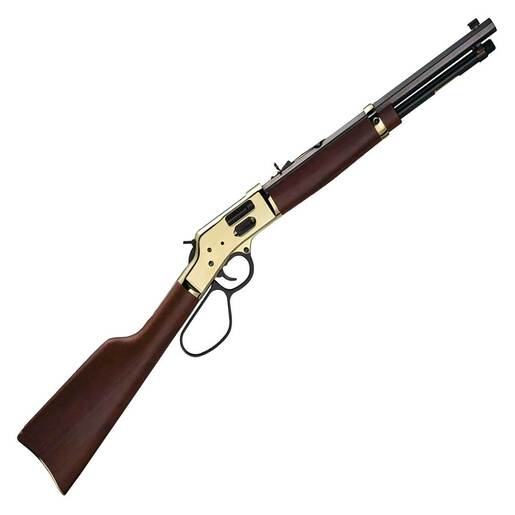 Henry Big Boy Brass Side Gate Carbine 44 Magnum Polished Hardened Brass Lever Action Rifle – 16.5in – Brown