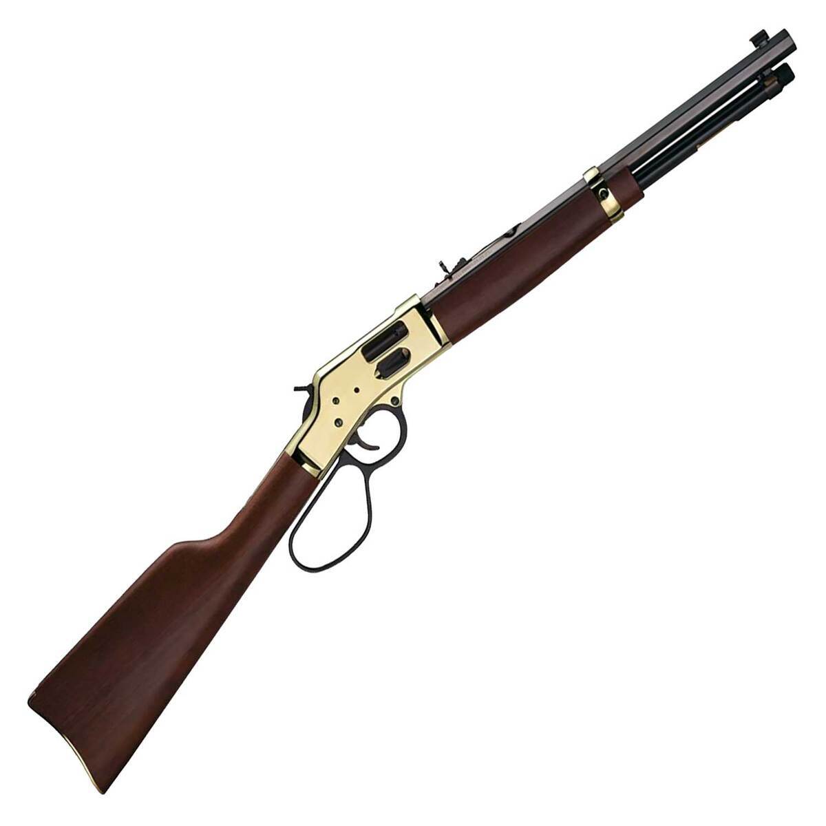 Henry Big Boy Brass Side Gate Carbine Polished Hardened Brass Lever Action Rifle - 44 Magnum - 16.5in - Brown Henry Big Boy Brass Side Gate Carbine Polished Hardened Brass Lever Action Rifle - 44 Magnum - 16.5in - Brown