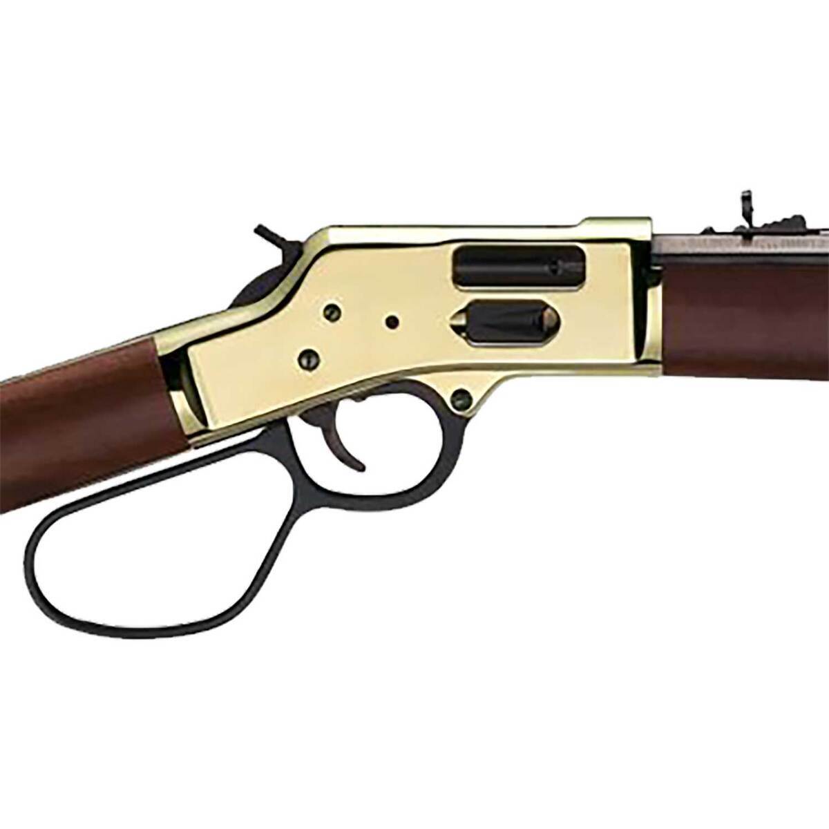 Henry Big Boy Brass Side Gate Carbine Polished Hardened Brass Lever Action Rifle - 44 Magnum - 16.5in - Brown Henry Big Boy Brass Side Gate Carbine Polished Hardened Brass Lever Action Rifle - 44 Magnum - 16.5in - Brown