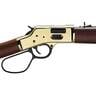 Henry Big Boy Brass Side Gate Carbine Polished Hardened Brass Lever Action Rifle - 45 (Long) Colt - 16.5in - Brown